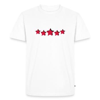 étoiles - T-shirt Premium bio Homme - blanc - Devant - Nico (187cm)