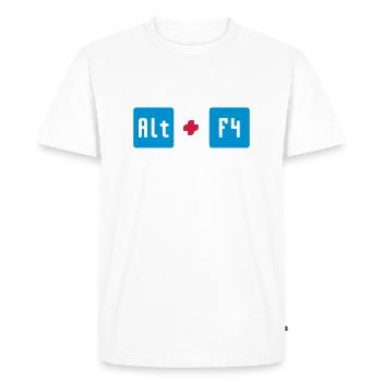 ALT + F4 - CLOSE WINDOW - T-shirt Premium bio Homme - blanc - Devant - Nico (187cm)