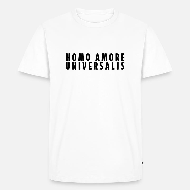 Homo Amore Universalis - Männer Premium Bio T-Shirt - Weiß