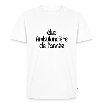 Ambulancier / Ambulance / Hôpital / Médecin - Men's Premium Organic T-Shirt - white - Front - Nico (187cm)