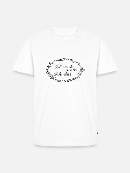 Ich werde grosse Schwester - Männer Premium Bio T-Shirt - Weiß