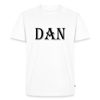 Dan - Men's Premium Organic T-Shirt - white - Front - Nico (187cm)