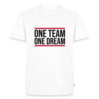 Team Spirit One Team - Men's Premium Organic T-Shirt - white - Front - Nico (187cm)