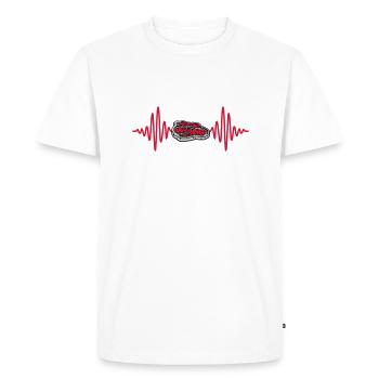 Puls Steak Grillmeister Barbecue - T-shirt Premium bio Homme - blanc - Devant - Nico (187cm)