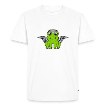 Halo Wings Frog Angel - Men's Premium Organic T-Shirt - white - Front - Nico (187cm)