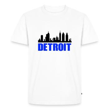 Detroit - T-shirt Premium bio Homme - blanc - Devant - Nico (187cm)