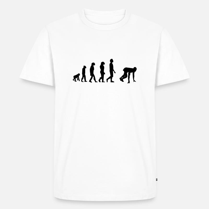 100 mètre évolution - T-shirt Premium bio Homme - blanc