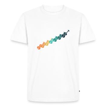 Guitare rétro - T-shirt Premium bio Homme - blanc - Devant - Nico (187cm)