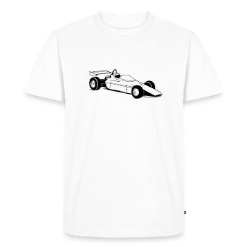 Race car - Men's Premium Organic T-Shirt - white - Front - Nico (187cm)