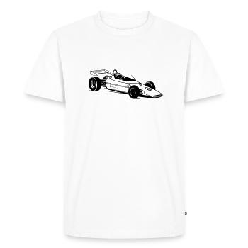 Voiture de course - T-shirt Premium bio Homme - blanc - Devant - Nico (187cm)