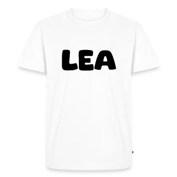 Nom - Lea - T-shirt Premium bio Homme - blanc - Devant - Nico (187cm)