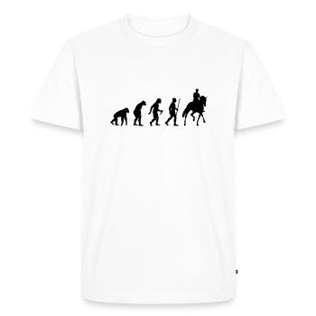 Cavalier de dressage Evolution - T-shirt Premium bio Homme - blanc - Devant - Nico (187cm)