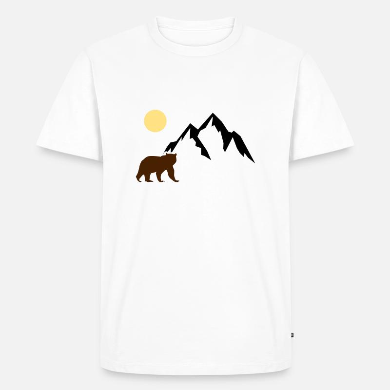 mountain bär - Männer Premium Bio T-Shirt - Weiß