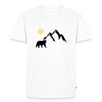 Ours de montagne - T-shirt Premium bio Homme - blanc - Devant - Nico (187cm)