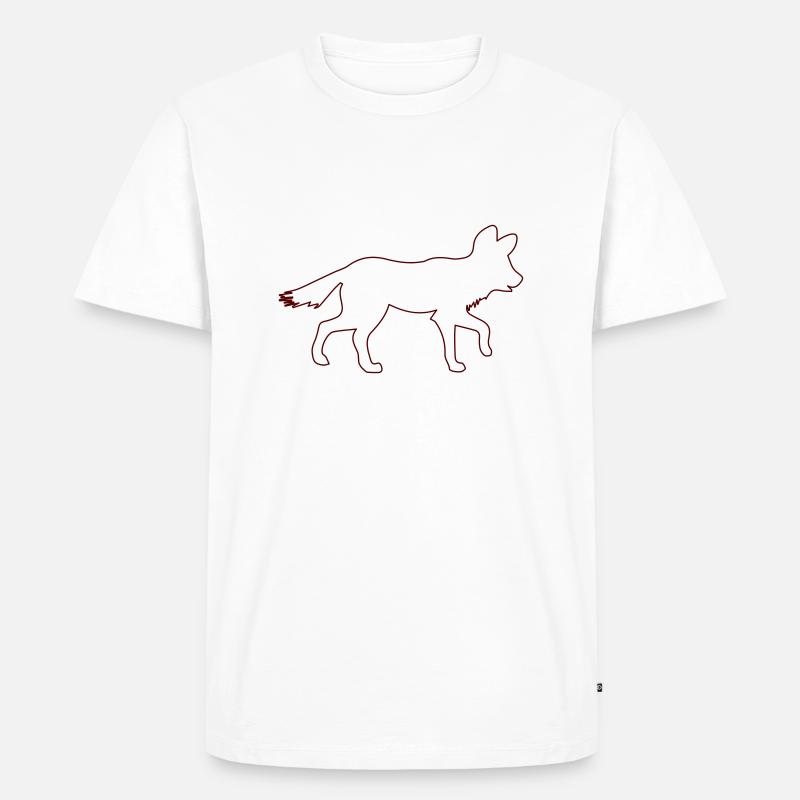 fuchs 1 - Männer Premium Bio T-Shirt - Weiß
