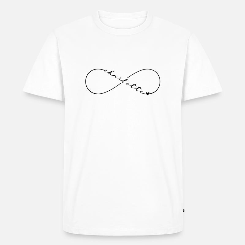 Charlotte Name Infinitysymbol - Männer Premium Bio T-Shirt - Weiß