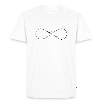 Melanie Name Symbole de l’infini - T-shirt Premium bio Homme - blanc - Devant - Nico (187cm)