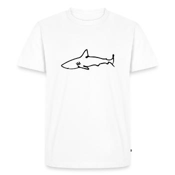 requin - T-shirt Premium bio Homme - blanc - Devant - Nico (187cm)