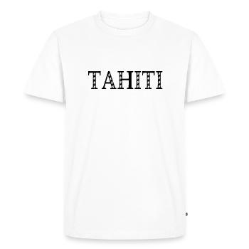 tahiti tiare - T-shirt Premium bio Homme - blanc - Devant - Nico (187cm)