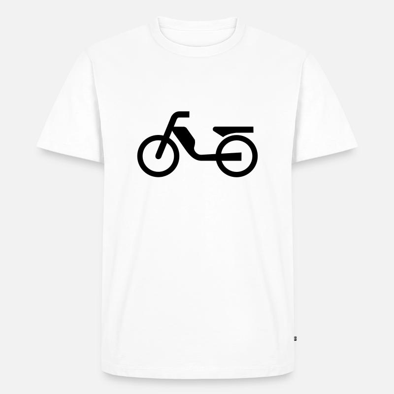 Sinnbild Mofa Moped - Männer Premium Bio T-Shirt - Weiß
