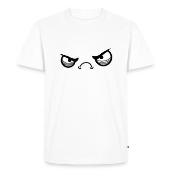 Angry Face - T-shirt Premium bio Homme - blanc - Devant - Nico (187cm)
