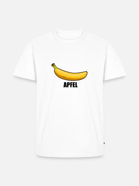 Banane/Apfel - Männer Premium Bio T-Shirt - Weiß