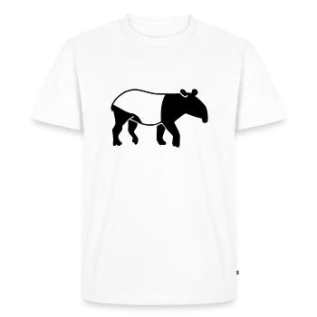 Tapir - T-shirt Premium bio Homme - blanc - Devant - Nico (187cm)