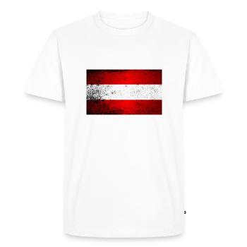 Drapeau de l'Autriche Grunge - T-shirt Premium bio Homme - blanc - Devant - Nico (187cm)