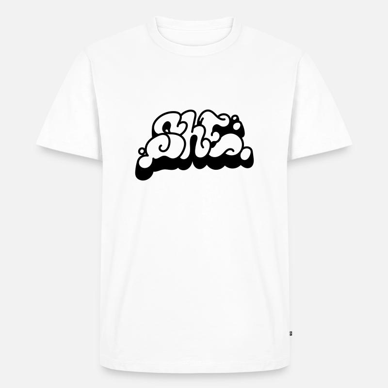 She Graffiti - Männer Premium Bio T-Shirt - Weiß