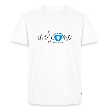 Le petit garçon est né. cartes de naissance. - T-shirt Premium bio Homme - blanc - Devant - Nico (187cm)