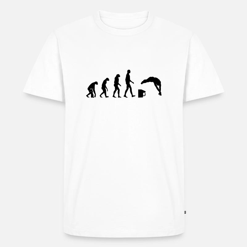 Evolution / Swimming - Men's Premium Organic T-Shirt - white
