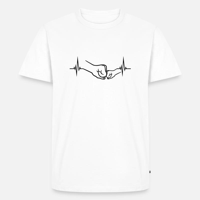 Puls Kind Fäuste - Männer Premium Bio T-Shirt - Weiß