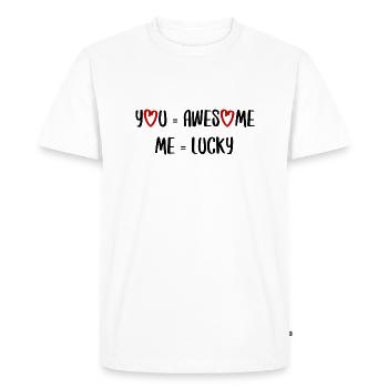 vous êtes génial amour Saint-Valentin en disant police - T-shirt Premium bio Homme - blanc - Devant - Nico (187cm)