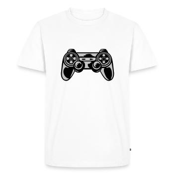 Console Retro Controller Gamer - Men's Premium Organic T-Shirt - white - Front - Nico (187cm)