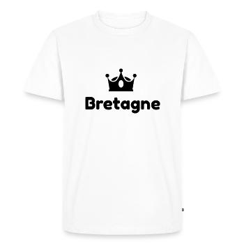 Bretagne - T-shirt Premium bio Homme - blanc - Devant - Nico (187cm)