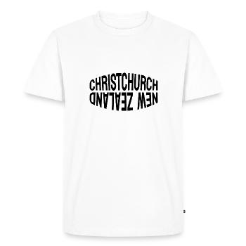 Christchurch - Nouvelle-Zélande - NZ - Maori - Aotearoa - T-shirt Premium bio Homme - blanc - Devant - Nico (187cm)
