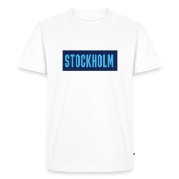 Stockholm2 - T-shirt Premium bio Homme - blanc - Devant - Nico (187cm)