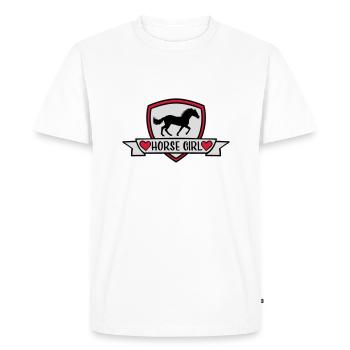 Conception de citation de fille de cheval - T-shirt Premium bio Homme - blanc - Devant - Nico (187cm)