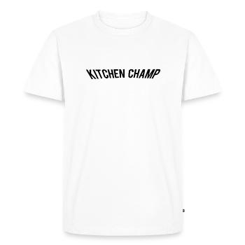 Kitchen Champ - Men's Premium Organic T-Shirt - white - Front - Nico (187cm)