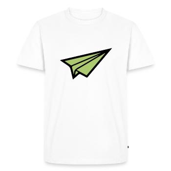 Avion en papier 02 - T-shirt Premium bio Homme - blanc - Devant - Nico (187cm)