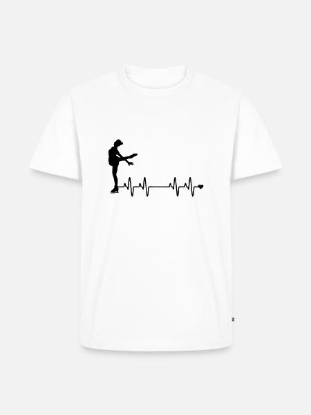 eisläuferin herz - Männer Premium Bio T-Shirt - Weiß