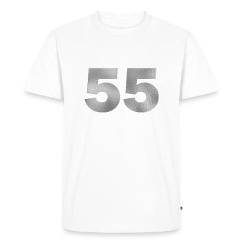 Birthday 55 years - Men's Premium Organic T-Shirt - white - Front - Nico (187cm)