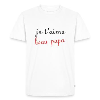 I love you stepdad - Men's Premium Organic T-Shirt - white - Front - Nico (187cm)