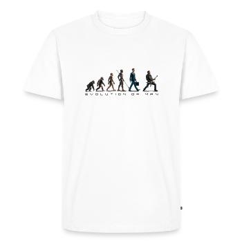 Evolution Guitar Player 06 2024 3 - Men's Premium Organic T-Shirt - white - Front - Nico (187cm)