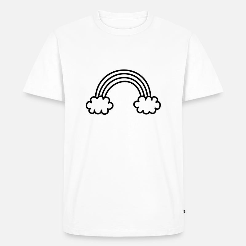 Regenbogen - Männer Premium Bio T-Shirt - Weiß