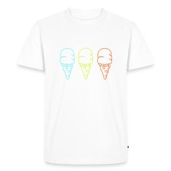 Glace Glace 3 - T-shirt Premium bio Homme - blanc - Devant - Nico (187cm)