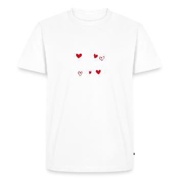 T-shirt / Je t’aime / Je t’aime / Je t’aime - T-shirt Premium bio Homme - blanc - Devant - Nico (187cm)