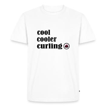 curling, tir sur glace, curleur, saison de curling - T-shirt Premium bio Homme - blanc - Devant - Nico (187cm)