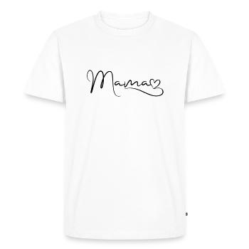 Police de maman avec coeur - T-shirt Premium bio Homme - blanc - Devant - Nico (187cm)
