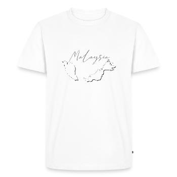 Carte de la Malaisie comme contour EN - T-shirt Premium bio Homme - blanc - Devant - Nico (187cm)